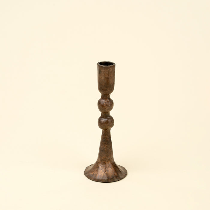 Small Caldera Forged Candlestick - Rustic Brass