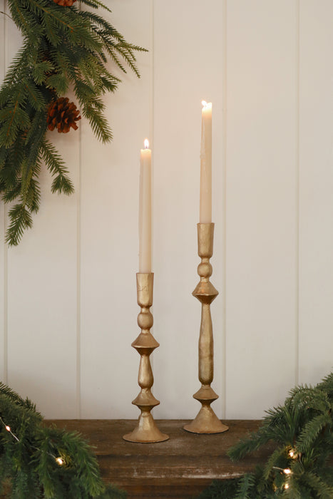Small Petra Forged Candlestick - Gold