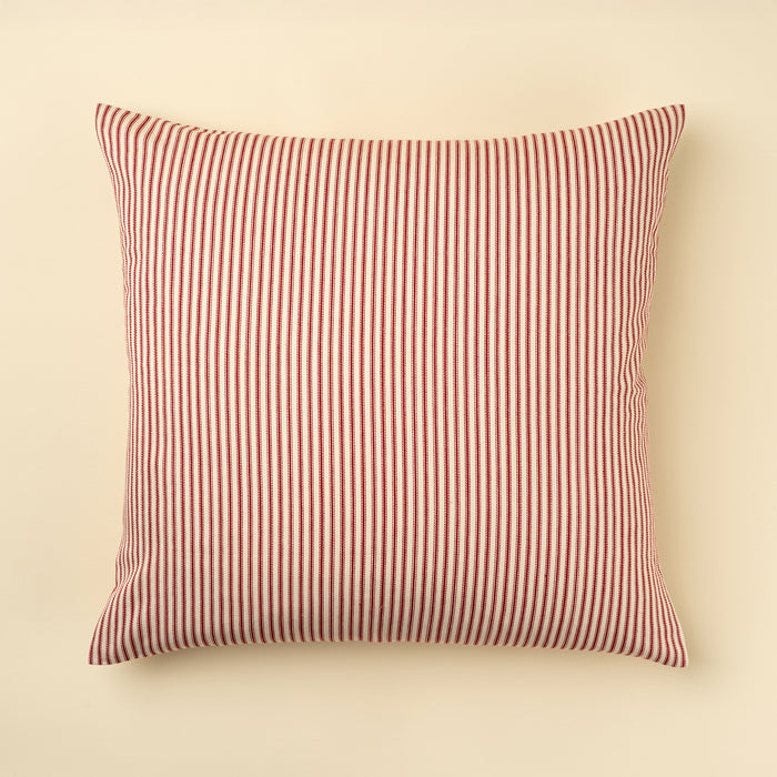 24" x 24" Red Ticking Pillow