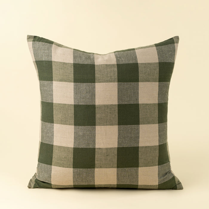 24" x 24" Hawthorne Gingham Pillow - Green