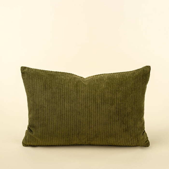 16" x 24" Wide Wale Corduroy Pillow - Moss