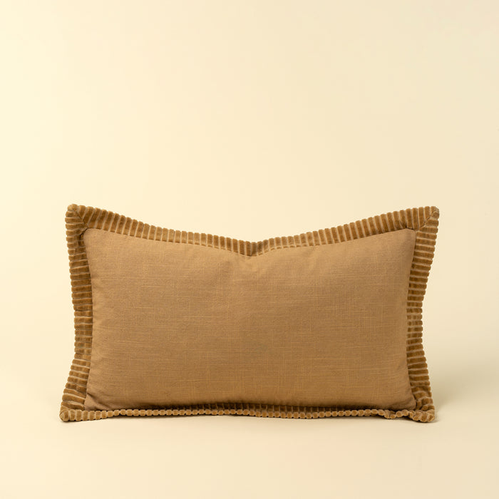 21" x 12" Corded Velvet edge Pillow - Gold