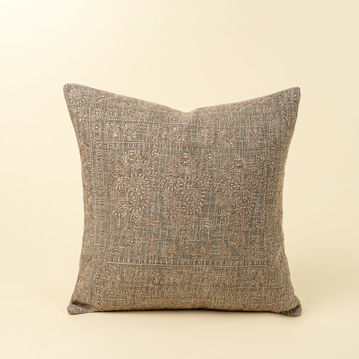 20" x 20" Nisha Embroidered Pillow - Ash
