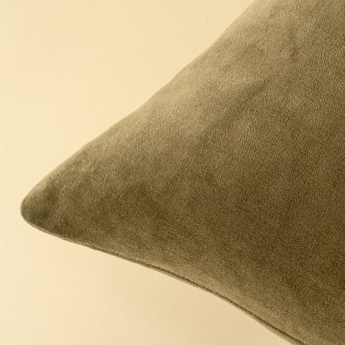 20" x 20" Vera Luxe Velvet Pillow - Olive