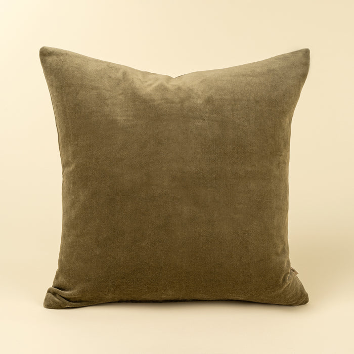 20" x 20" Vera Luxe Velvet Pillow - Olive
