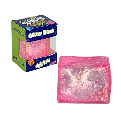 Jellium Stress Toy - Glitter Block