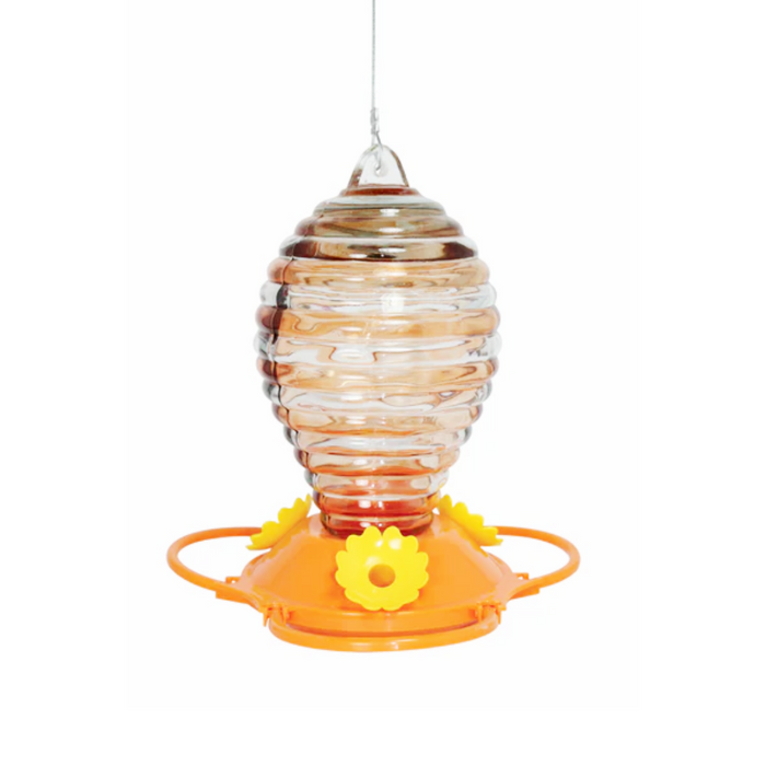 Oriole Feeder - Glass w/Painted Rings