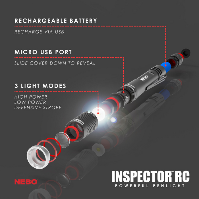 NEBO Inspector RC 360 Lumen Pen Light