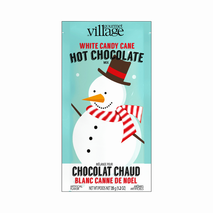 Gourmet Village - Snowman Candy Cane White Hot Chocolate