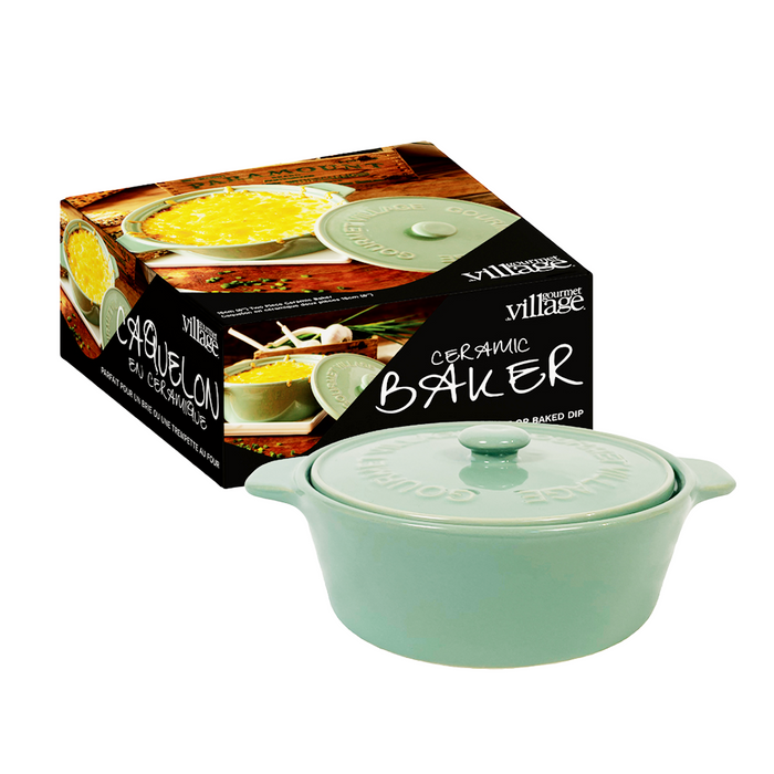 Gourmet Village - Sage Green Ceramic Baker