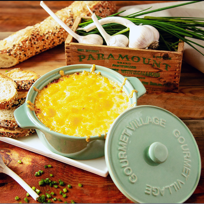 Gourmet Village - Sage Green Ceramic Baker