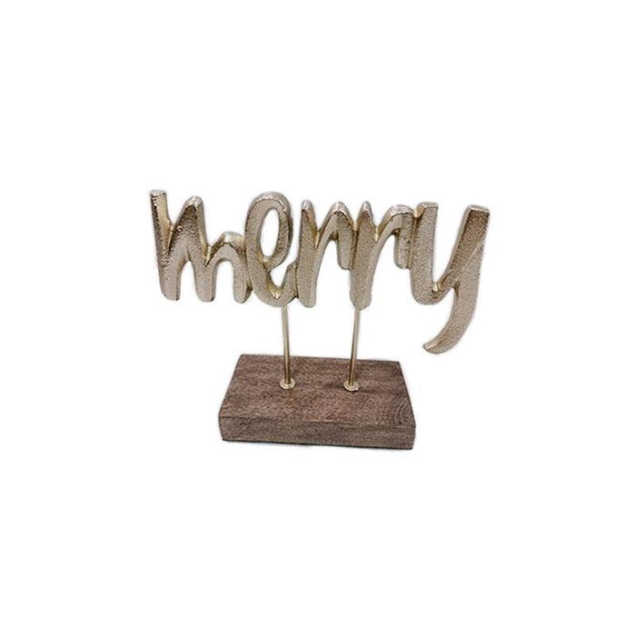 Gold Merry Sign