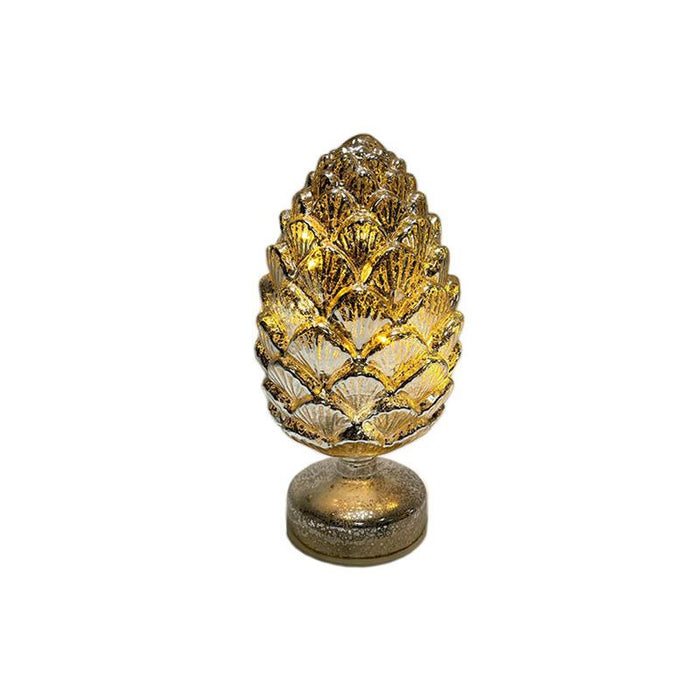 Glass LED Pinecone with Stand
