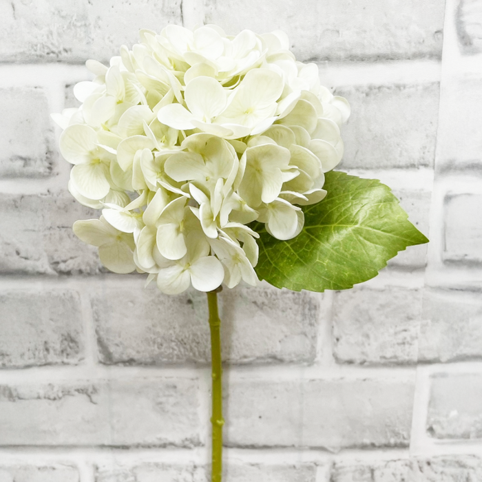 12" Fresh Touch Hydrangea Stem - Cream Green
