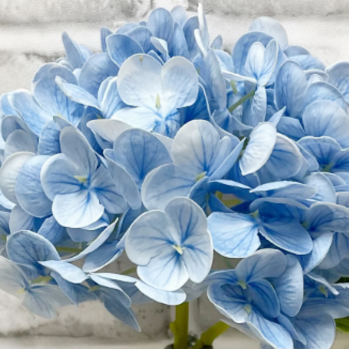 12" Fresh Touch Hydrangea Stem - Light Blue