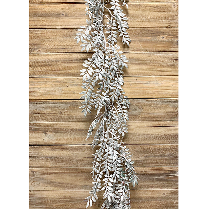 73 Inch Snowy Smilax Garland