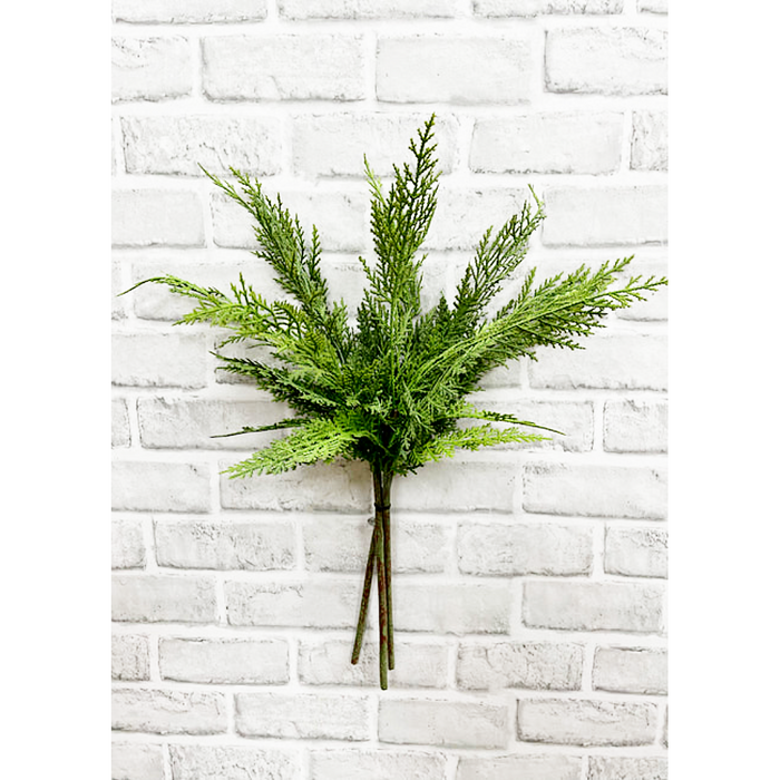 19 Inch Fresh Touch Dark Green Sequoia Cypress Bundle - 3 Stems