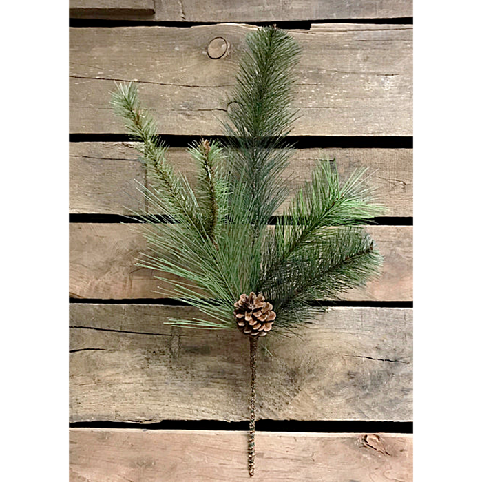 20 Inch - Long Needle Mixed Pine and Cone Spray