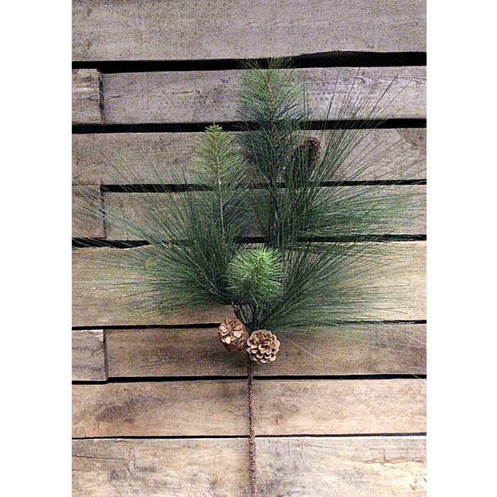 30 Inch - Long Needle Mixed Pine Spray With Pine Cones