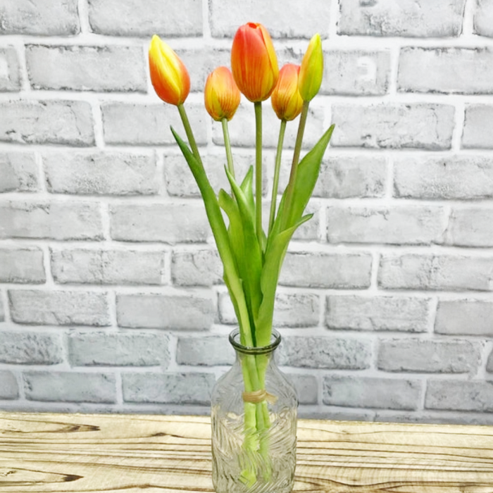 16" Fresh Touch Tulip Bundle - Orange