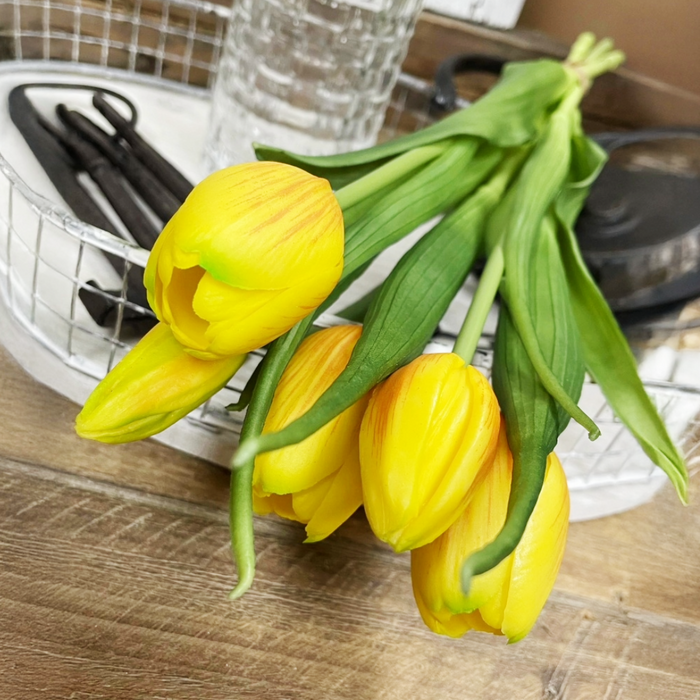16" Fresh Touch Tulip Bundle - Yellow
