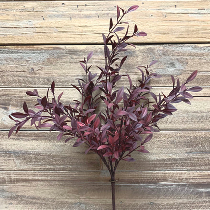 18" Burgundy Willow Leaves Bush