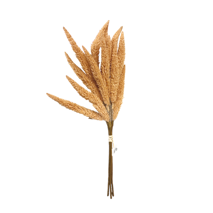 25 Inch Artificial Light Brown Millet Bundle - 3 Stems