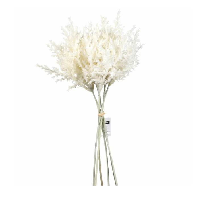 16 Inch Artificial Cream Pampas Spray Bundle - 6 Stems