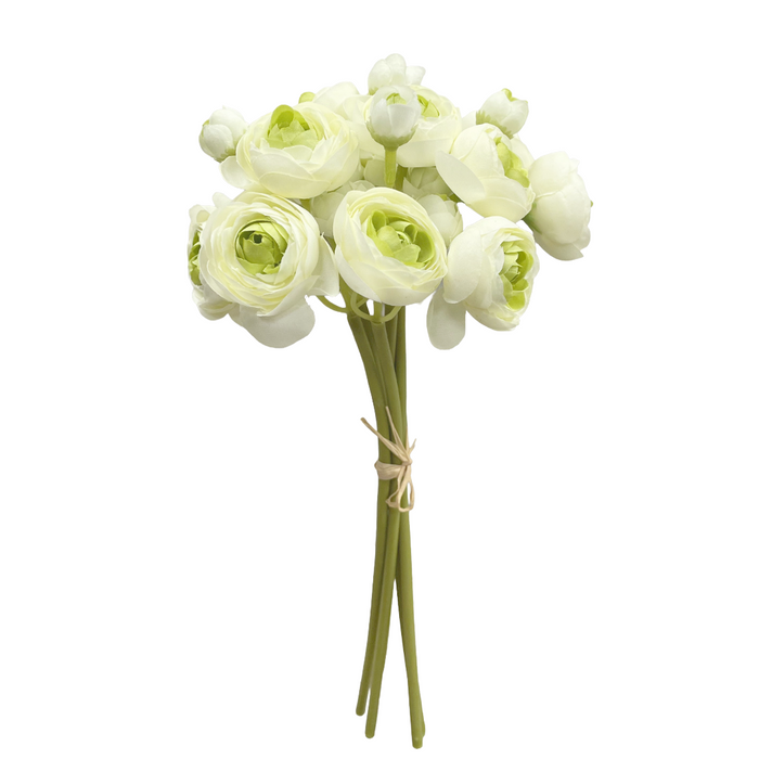 11" Green Ranunculus Bundle