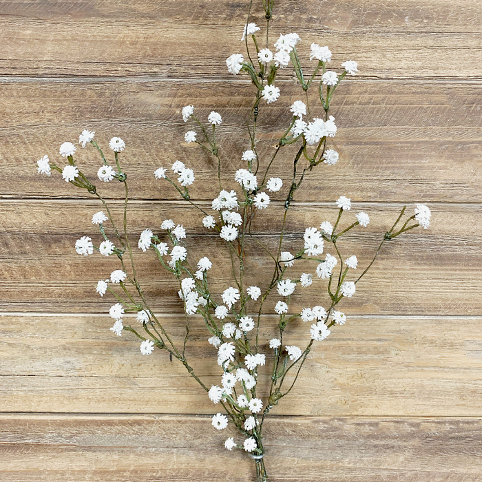 35" White Baby's Breath Spray
