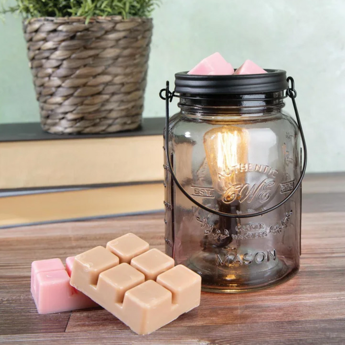 Fragrance Warmer Gift Set - Smokey Mason Jar