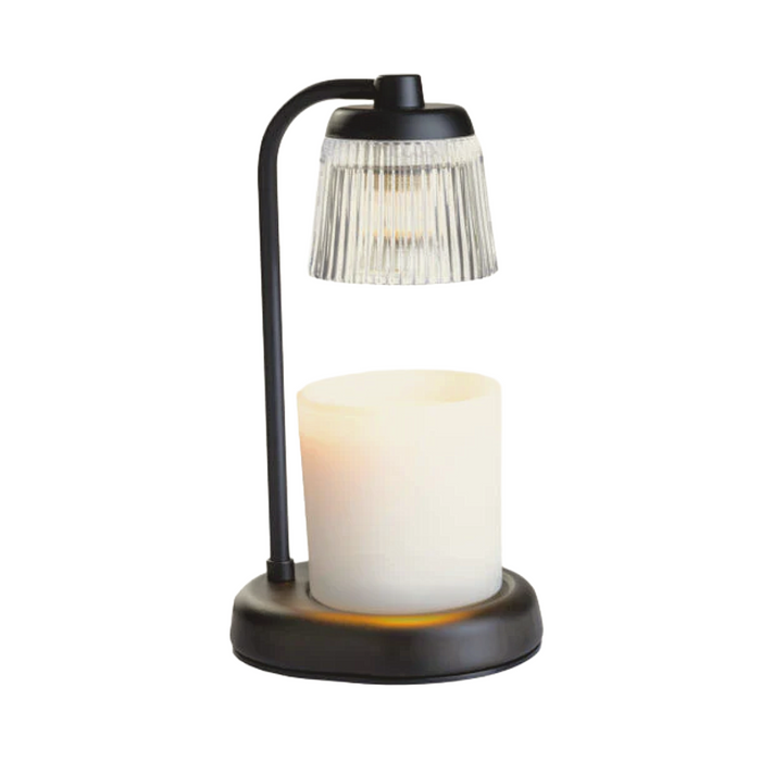 Fluted Glass Candle Warmer - Black