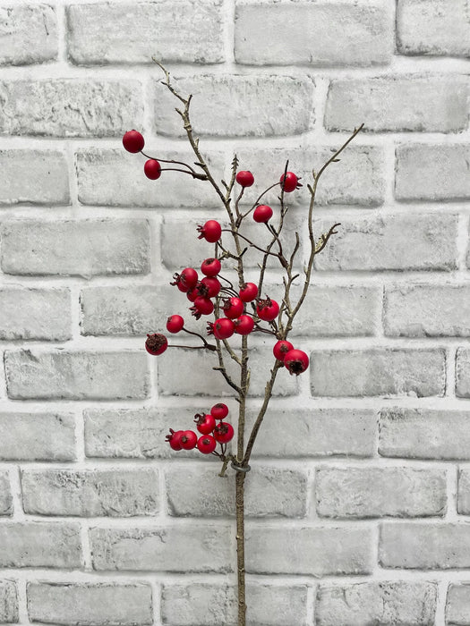 31.5" Red Berries Weather resistant Twig Spray