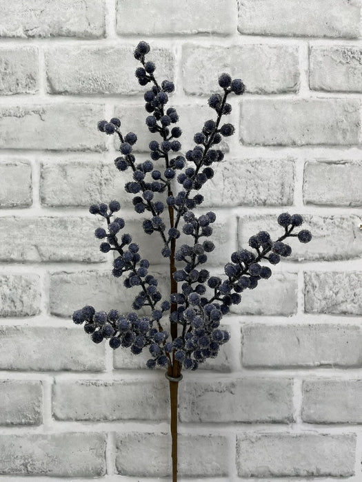 25.5" Blue Iced Berry Spray