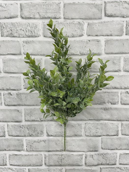 18" Glittery Greenery Bush