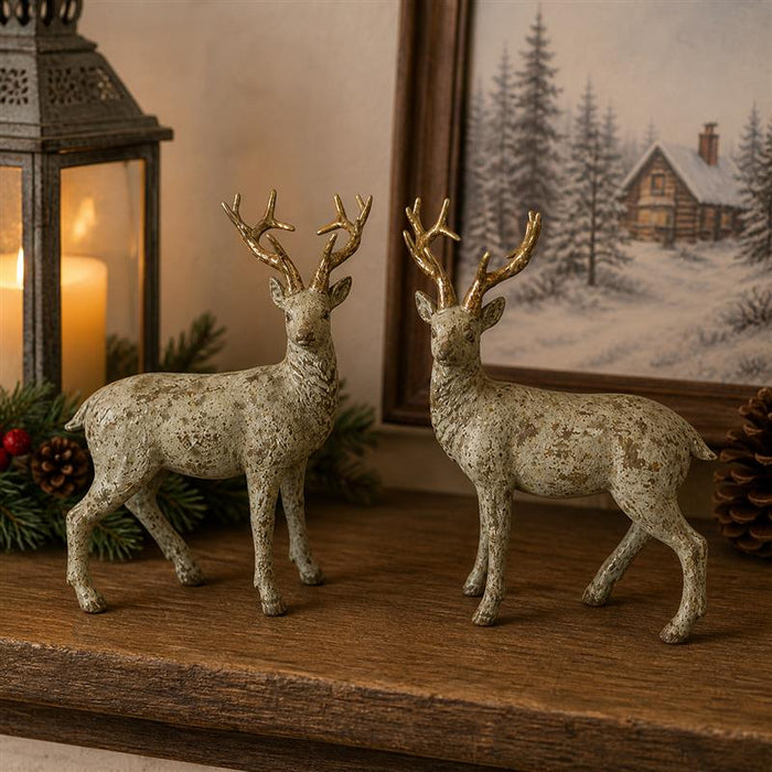 Rustic Reindeer Pair