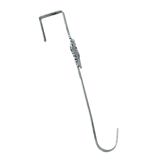 14" Silver Iron Snowflake Wreath Hanger