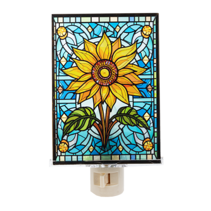 Stained Glass Sunflower Night Light