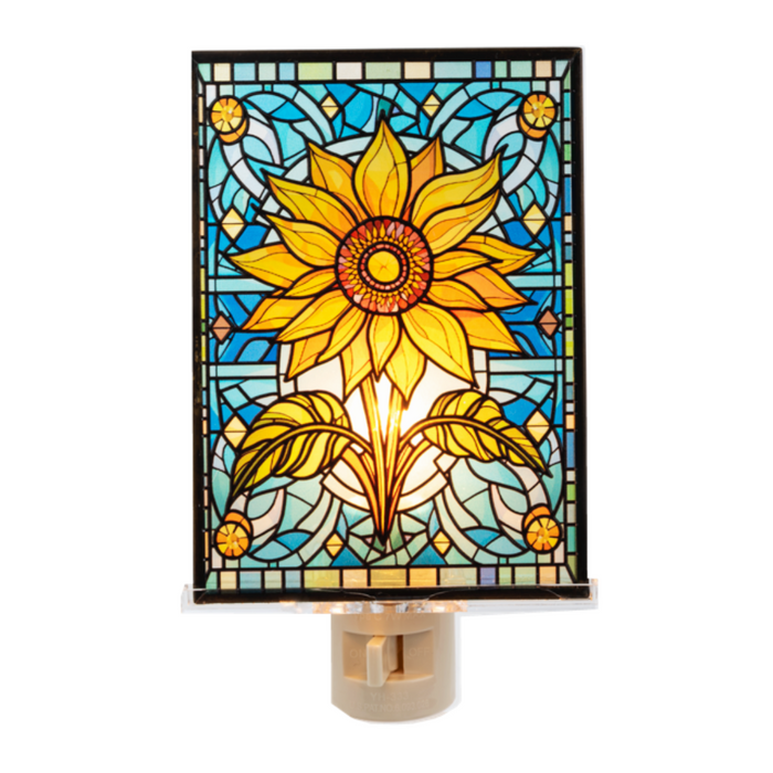 Stained Glass Sunflower Night Light