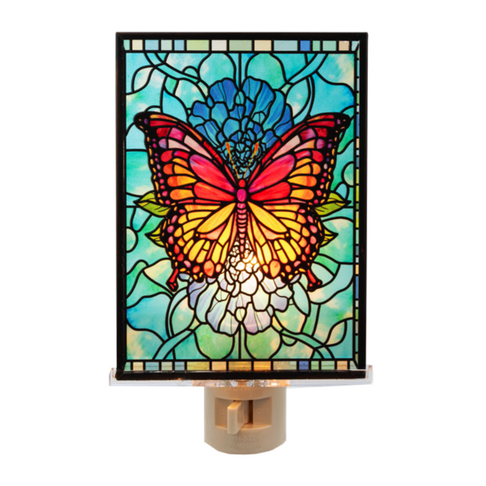 Stained Glass Butterfly Night Light