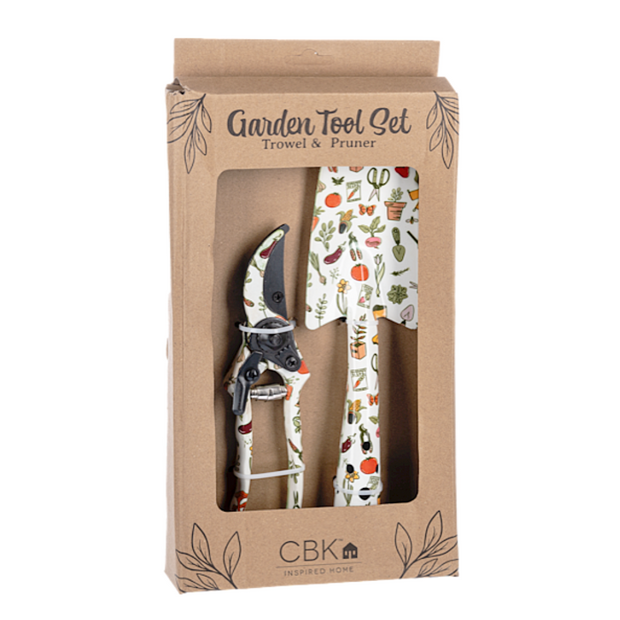 Garden Pattern Tool Set - Trowel and Pruner