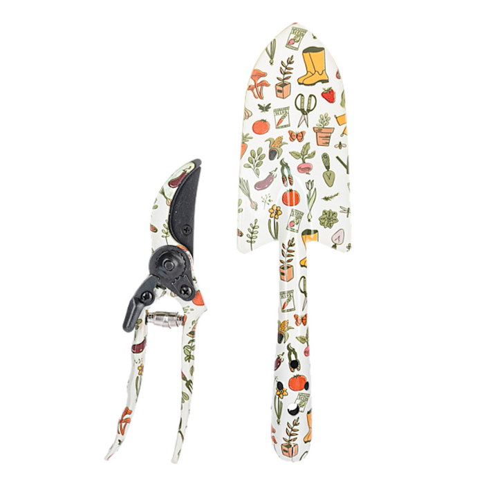 Garden Pattern Tool Set - Trowel and Pruner