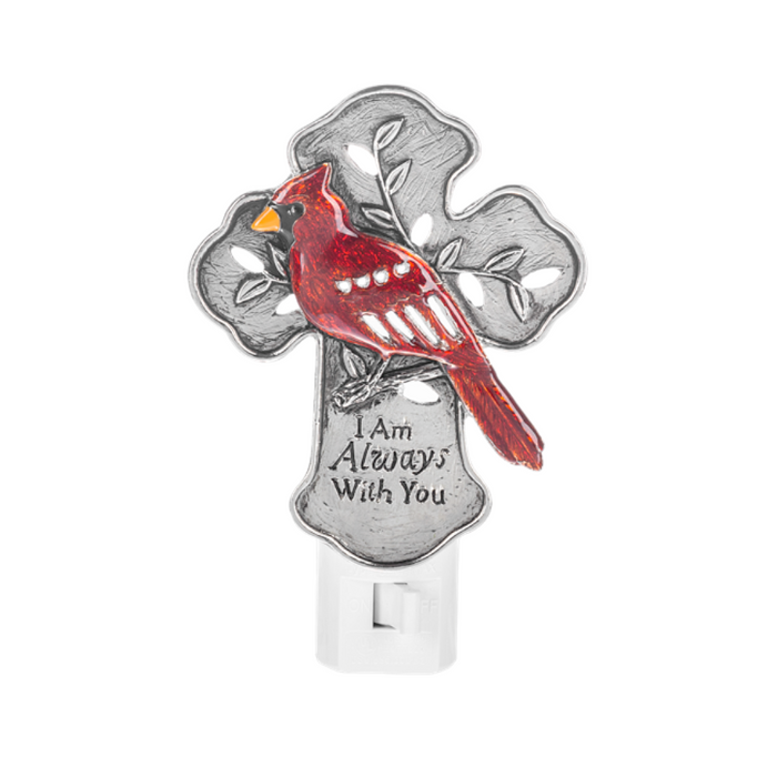 Cardinal Cross Night Light