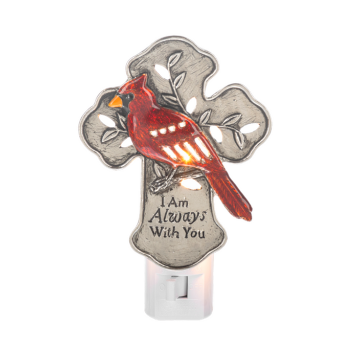 Cardinal Cross Night Light