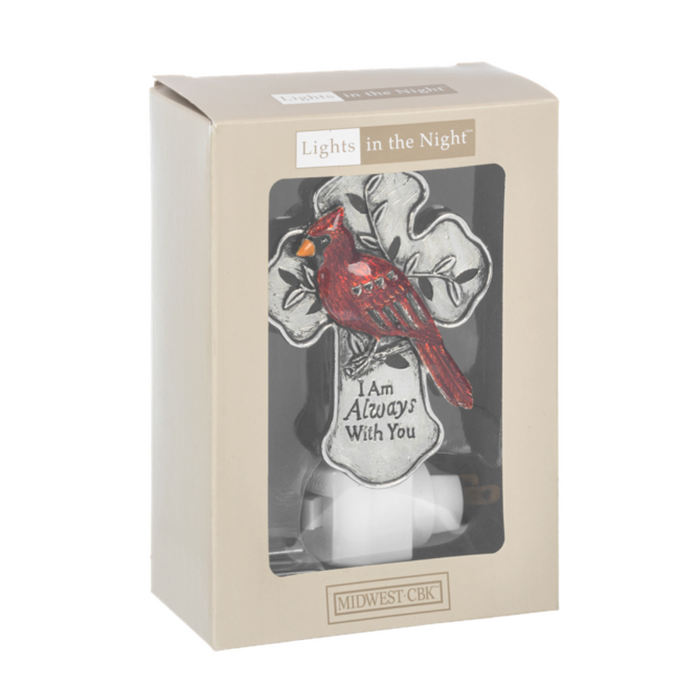 Cardinal Cross Night Light