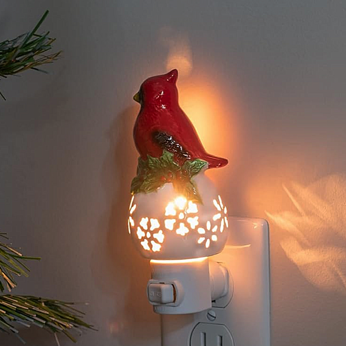 Ceramic Cardinal Night Light