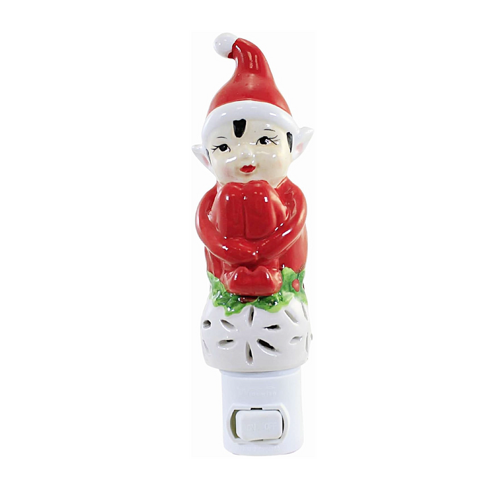 Ceramic Christmas Elf Night Light