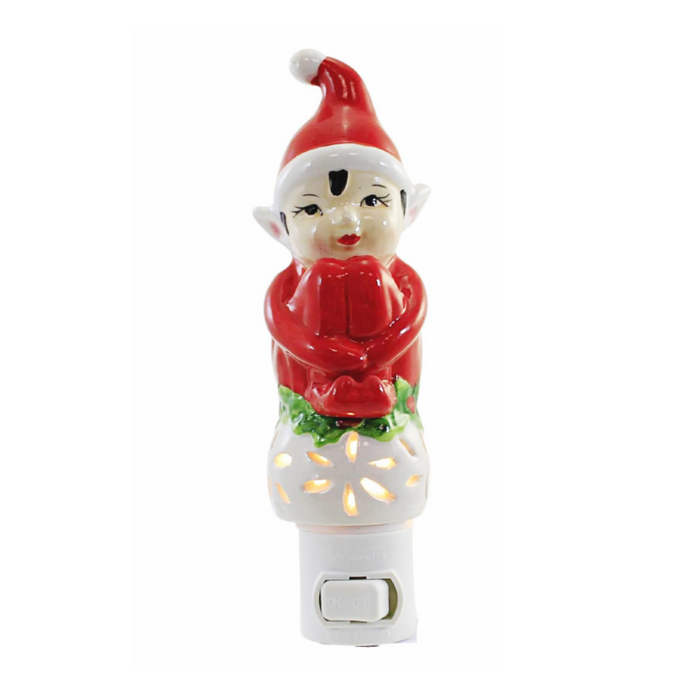 Ceramic Christmas Elf Night Light