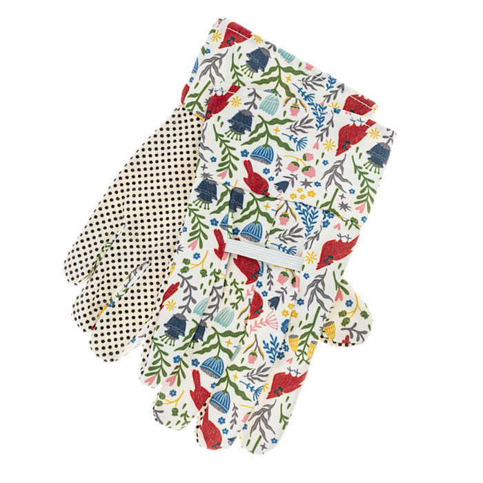 Cardinal Pattern Gardening Gloves - 1 Pair