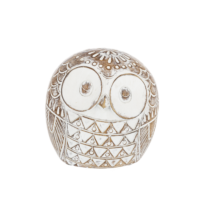 Carved Owl Figurine - Large